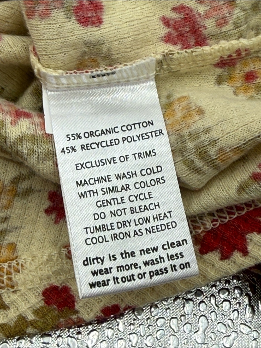 Toad&Co Floral Foothills Crew Waffle Knit Top Cotton Cottagecore Boho Thermal - Picture 13 of 14